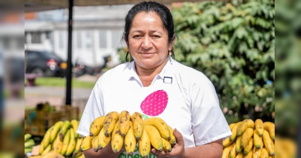 Foto de mujer campesina en una de las jornadas de Mercados Campesinos de Bogotá