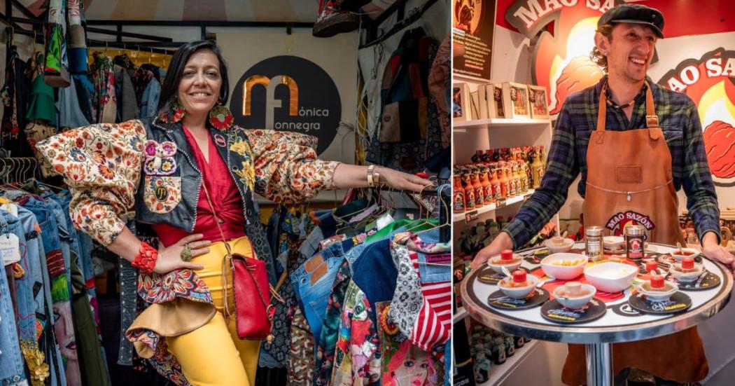 Foto de dos emprendedores de 'Hecho en Bogotá'.