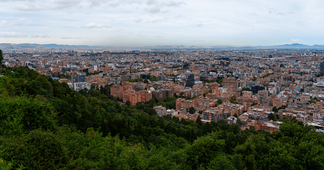 Imagen panorámica de Bogotá desde los cerros orientales