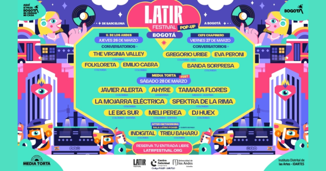 Imagen del cartel promocional de la primera versión de LATIR Festival en Bogotá