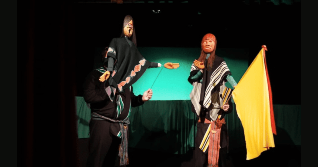 Imagen de la puesta en escena de la obra de títeres.