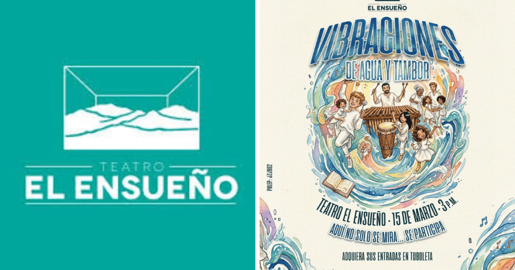 Imagen promocional de la obra y logo del Teatro El Ensueño.