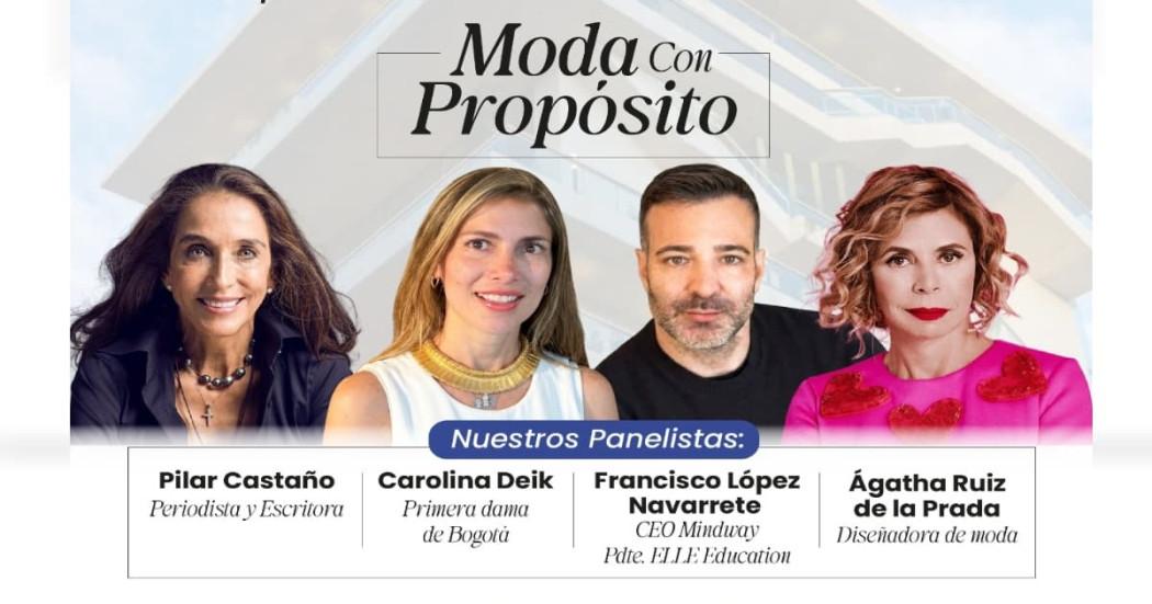 Foto de invitación al evento Encuentro Moda con Propósito en Bogotá y Ágatha Ruíz de la Prada.