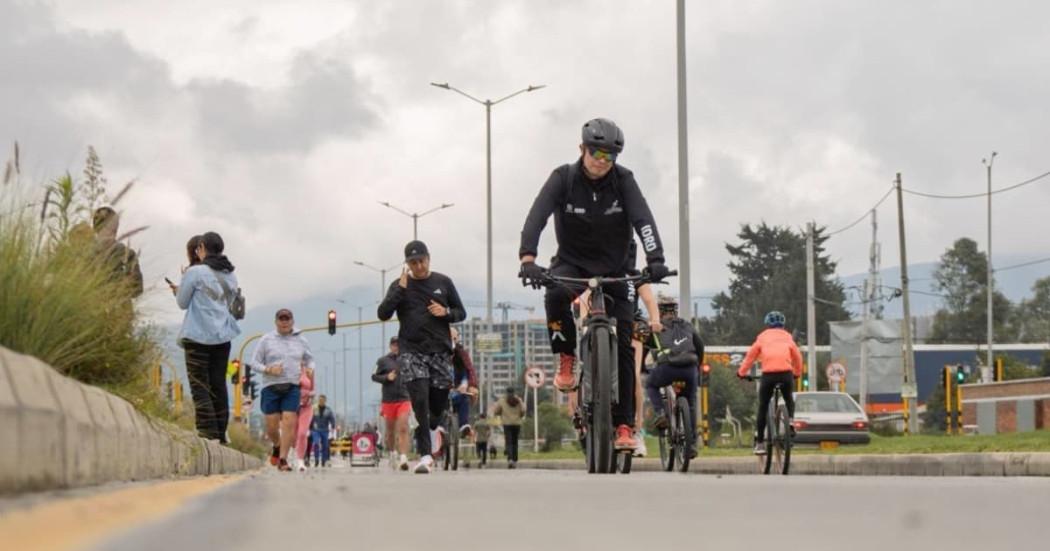 usuarios de Ciclovía de Bogotá