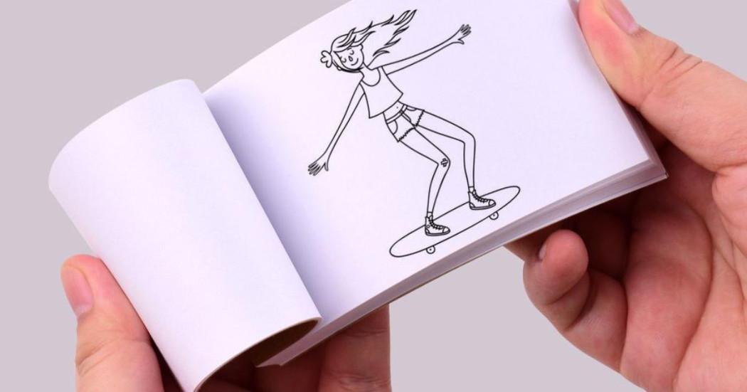 Imagen de animación en flipbook
