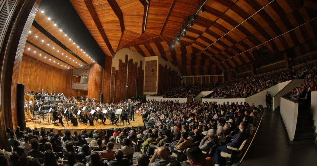 Imagen de La Filarmónica de Bogotá en el Auditorio León de Greiff UNAL.