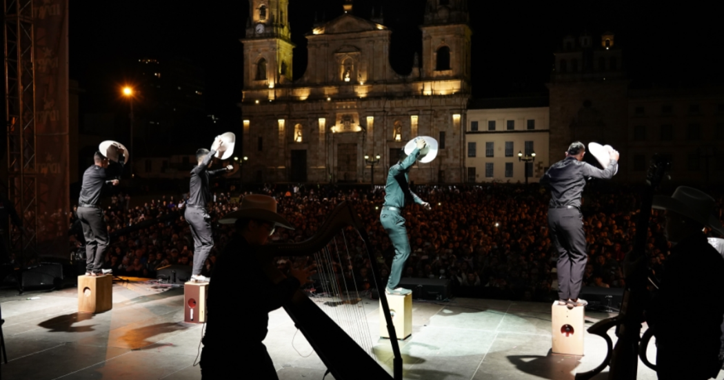 Imagen de uno de los artistas en la tarima de Joropo al Parque 2025.