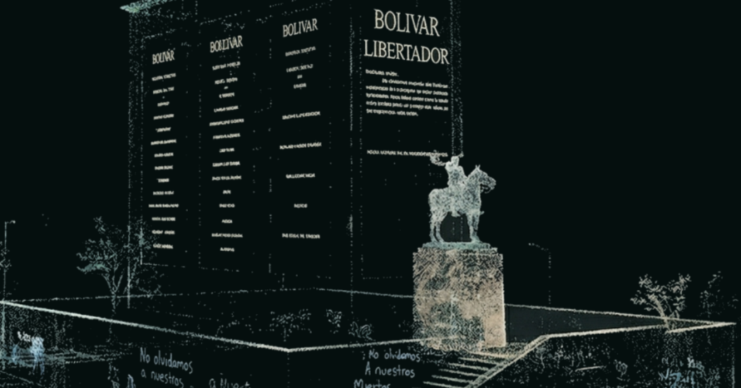 Imagen de monumento Bolívar libertador en 3D