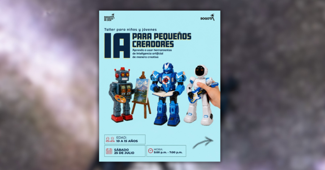 Imagen de juguetes robot pintando, leyendo y tocando música junto con una mano