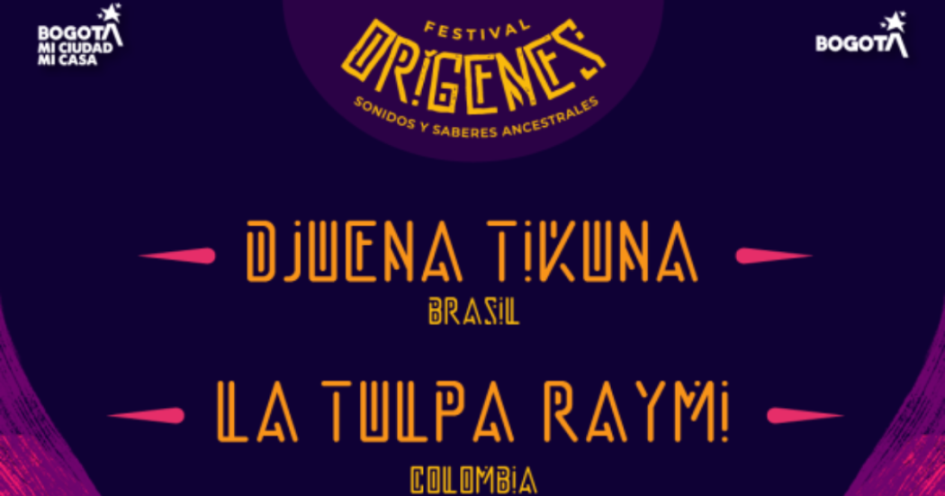 Imagen en letras Festival Orígenes: Djuena Tikuna (Brasil) y Tulpa Raymi (Colombia)