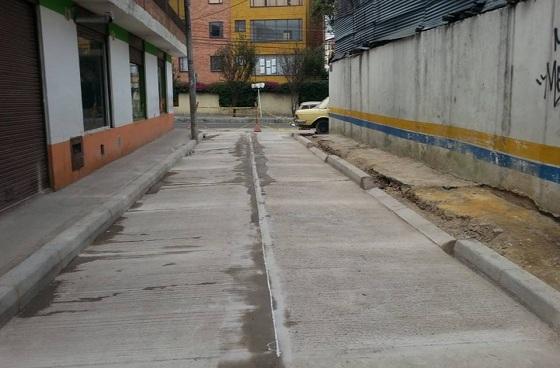 En barrio de Usaquén, la UMV recuperó 151,10 metros cuadrados de segmento vial