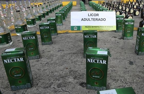 Licor adulterado - Portal Bogotá - Foto:gobiernobogota.gov.co