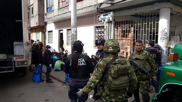 Operativo contra el microtráfico en el Centro - FOTO: Prensa Decimotercera Brigada del Ejército