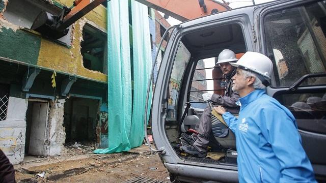 Demoliciones en sector del Bronx - Foto: Prensa Alcaldía Mayor de Bogotá