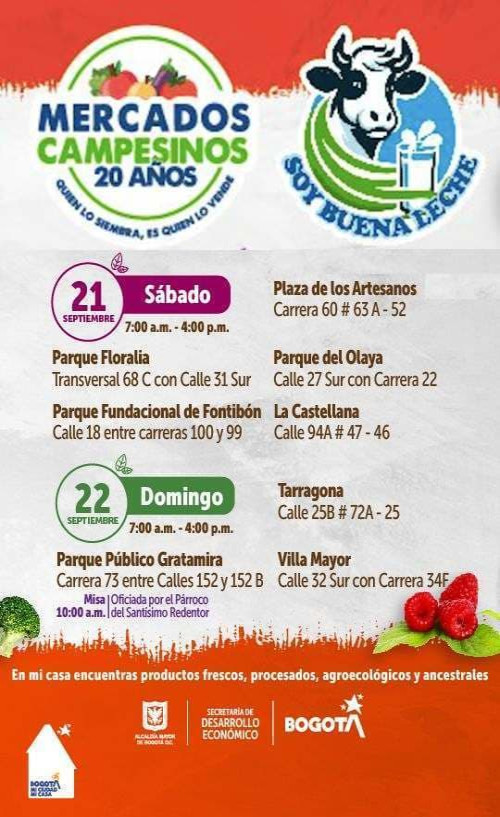 Día de Amor y Amistad en Bogotá_ encuentra regalos Mercados Campesinos 21 y 22 de septiembre de 2024