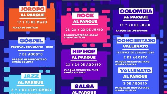 ¿A qué Festival al Parque de Bogotá asistirás en este 2025?