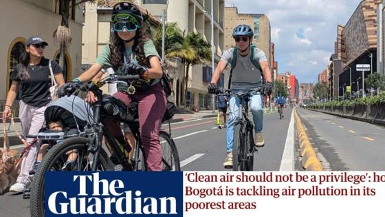 Foto: The Guardian destaca a Bogotá como ejemplo global en calidad del aire