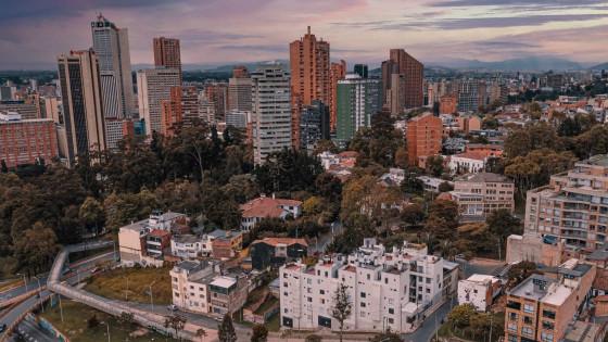 Foto panorámica de Bogotá, desde el centro de la capital.