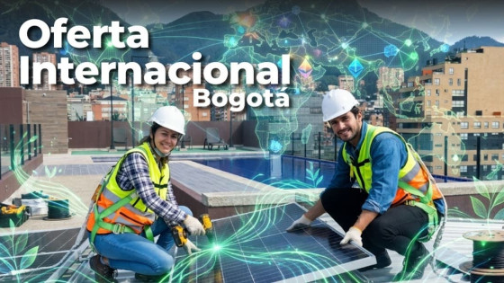Foto de trabajadores en un proyecto ambiental en Bogotá.