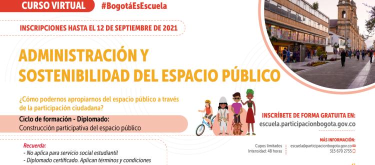 Gráfica del curso Administración y sostenibilidad del espacio público