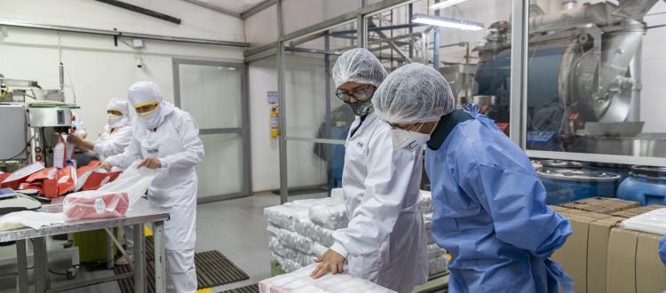 Personas en una empresa de producción