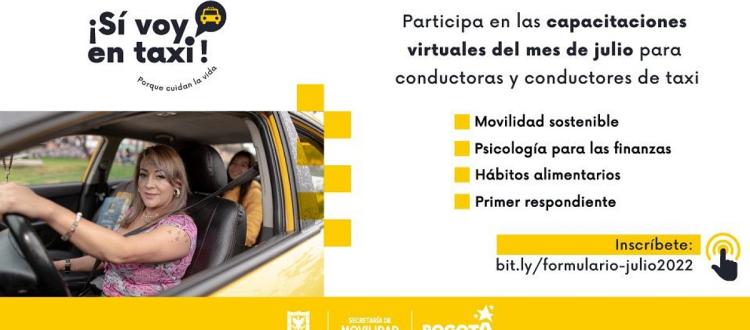 Capacitaciones virtuales para conductores de taxi de Bogotá 