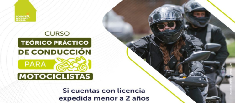 Curso de conducción motos. Imagen Secretaría de Movilidad