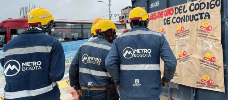 Personas de obras Foto: Empresa Metro de Bogotá