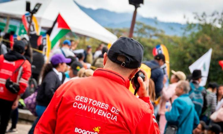 Seguridad en Bogotá: Gestores de Convivencia acompañaron 1.200 marchas