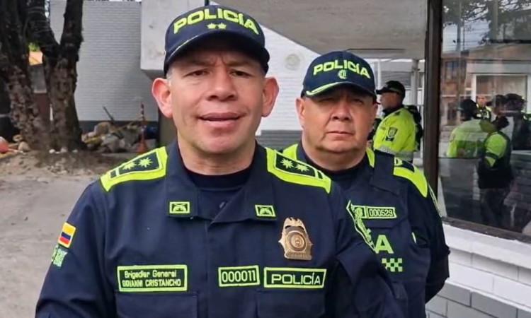 Foto de voceros de la Policía de Bogotá