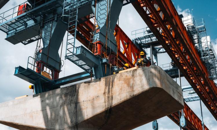 Foto de un frente de obra del Metro de Bogotá