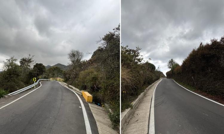 Fotos de la vía rural de El Verjón Bajo.