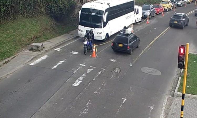 Foto del reversible de la carrera Séptima en Bogotá