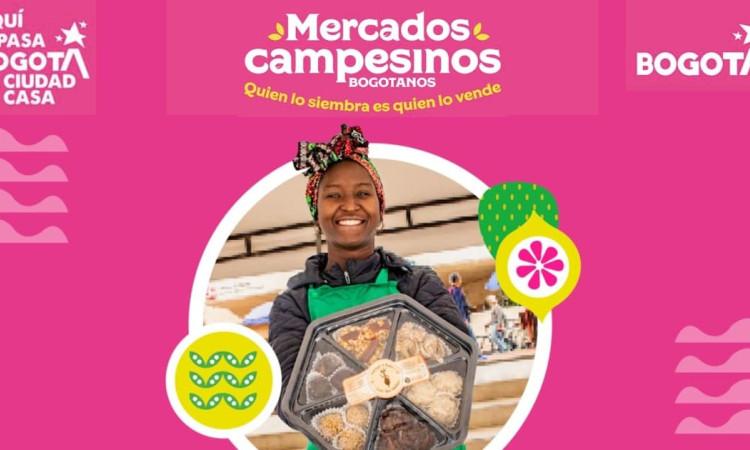 Foto de una mujer campesina en uno de los Mercados Campesinos.