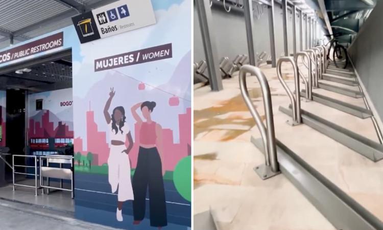 Fotos del Portal Norte de Bogotá estrenando baños públicos y biciparqueaderos 2025