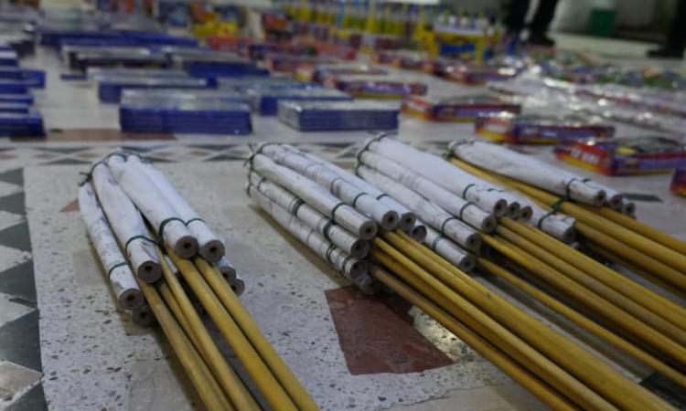 Foto de pólvora incautada durante operativos en Bogotá.