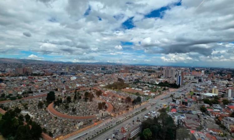 Una foto de la panorámica de Bogotá 