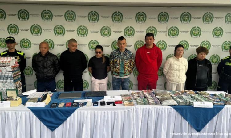 Seis ciudadanos chinos y dos colombianos que harían parte de la organización delincuencial fueron capturados 