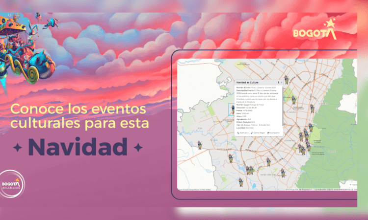 Imagen de la pieza gráfica que promociona Mapas Bogotá