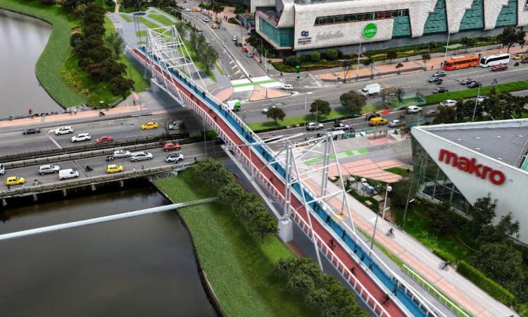 Foto del puente de la av. Boyacá con calle 86A