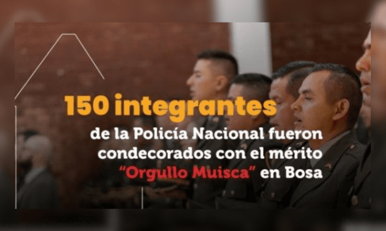 Imagen de la pieza gráfica que muestra la condecoración de los uniformados 