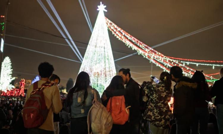 Foto de alumbrado navideño en Bogotá