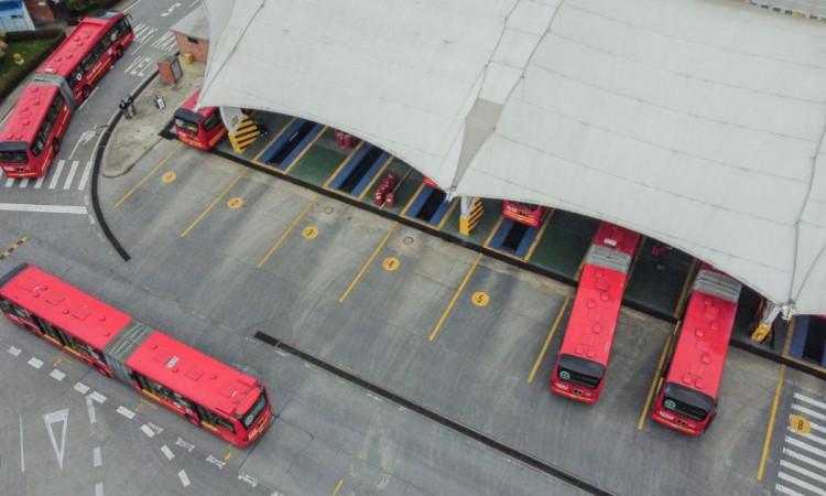 Imagen de patio Transmilenio 