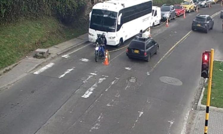 Foto del reversible de la carrera Séptima en Bogotá