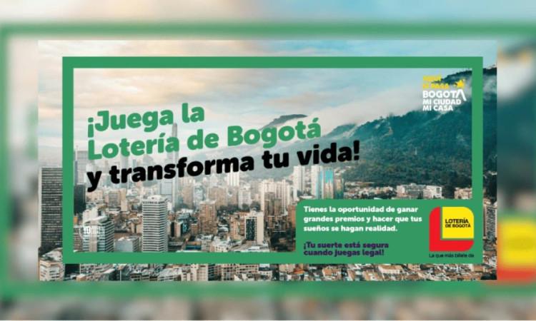 Pieza gráfica sobre la Lotería de Bogotá 
