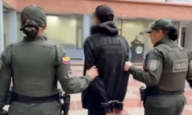 Foto de la capturado de alias 'El Flaco' por extorsión en Bosa, al sur de Bogotá.