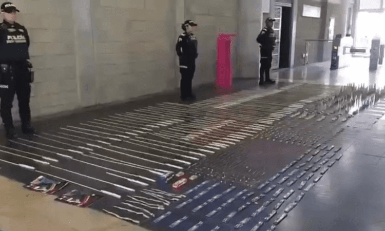 Imagen de la pólvora incautada