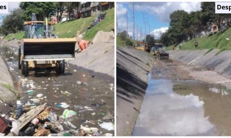 Foto que muestra el canal Ángeles en Bogotá 