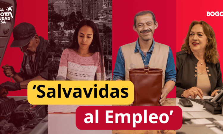 Imágen del programa 'Salvavidas al Empleo' Bogotá subsidio o apoyo a empresas para salario mínimo.