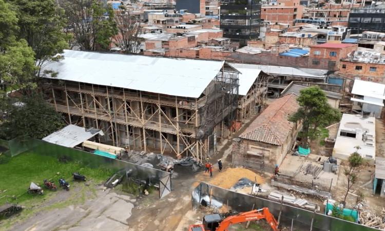 Foto que muestra obras en el Complejo Hospitalario San Juan de Dios en Bogotá
